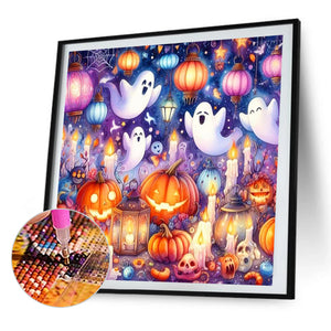 Halloween Ghost Lantern Festival 40*40CM(Picture) Full Round Drill Diamond Painting