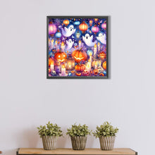 Load image into Gallery viewer, Halloween Ghost Lantern Festival 40*40CM(Picture) Full Round Drill Diamond Painting
