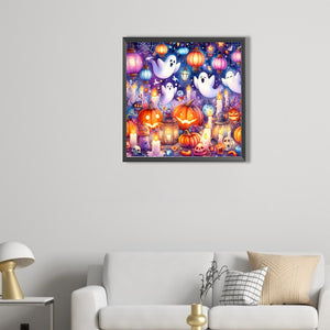 Halloween Ghost Lantern Festival 40*40CM(Picture) Full Round Drill Diamond Painting