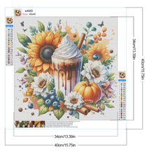 Load image into Gallery viewer, Coffee And Autumn Pumpkin 40*40CM(Canvas) Full Round Drill Diamond Painting

