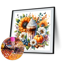 Load image into Gallery viewer, Coffee And Autumn Pumpkin 40*40CM(Canvas) Full Round Drill Diamond Painting
