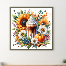 Load image into Gallery viewer, Coffee And Autumn Pumpkin 40*40CM(Canvas) Full Round Drill Diamond Painting
