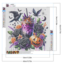 Load image into Gallery viewer, Iced Coffee And Black Rose 40*40CM(Canvas) Full Round Drill Diamond Painting
