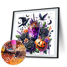 Load image into Gallery viewer, Iced Coffee And Black Rose 40*40CM(Canvas) Full Round Drill Diamond Painting
