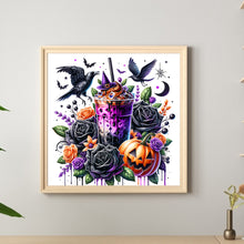 Load image into Gallery viewer, Iced Coffee And Black Rose 40*40CM(Canvas) Full Round Drill Diamond Painting
