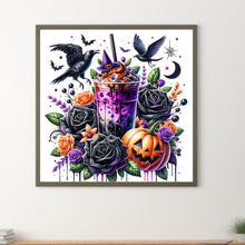 Load image into Gallery viewer, Iced Coffee And Black Rose 40*40CM(Canvas) Full Round Drill Diamond Painting
