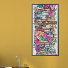 Load image into Gallery viewer, Flowers And Books 40*80CM(Picture) Full Round Drill Diamond Painting
