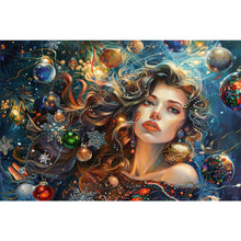 Load image into Gallery viewer, Christmas Ball Girl 60*40CM(Picture) Full Square Drill Diamond Painting
