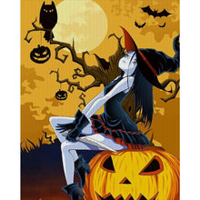 Load image into Gallery viewer, Huancan - Witches In The Moonlight On Halloween - 50*60CM 11CT 3 Stamped Cross Stitch
