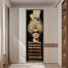 Load image into Gallery viewer, Huancan - Woman And Book Pile - 30*80CM 11CT 3 Stamped Cross Stitch
