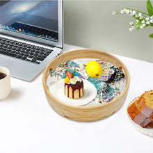 Load image into Gallery viewer, Wooden Butterfly Diamond Painting Serving Tray with Handle for Coffee Table
