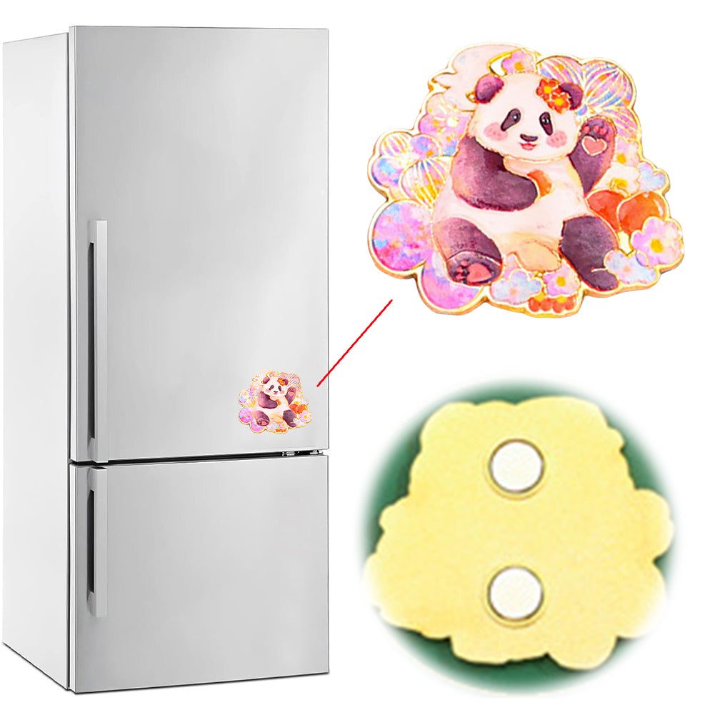 Magnetic Needle Minder Panda Hua Hua Refrigerator Magnet for Cross Stitch Sewing