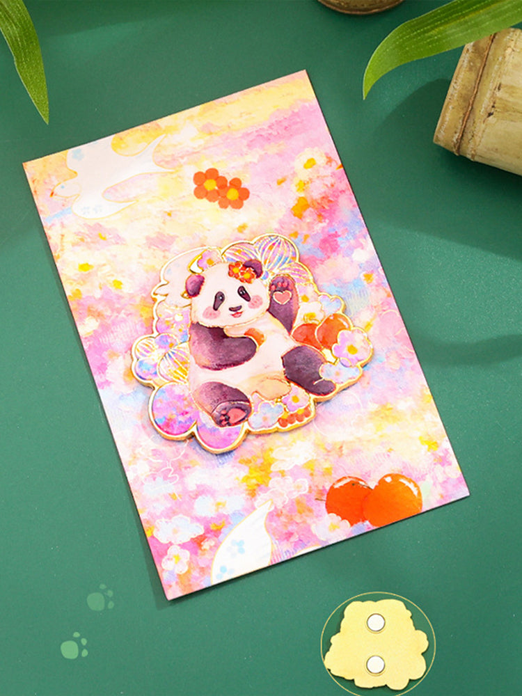 Magnetic Needle Minder Panda Hua Hua Refrigerator Magnet for Cross Stitch Sewing