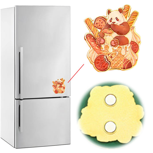 Magnetic Needle Minder Panda Qi Zai Refrigerator Magnet for Cross Stitch Sewing