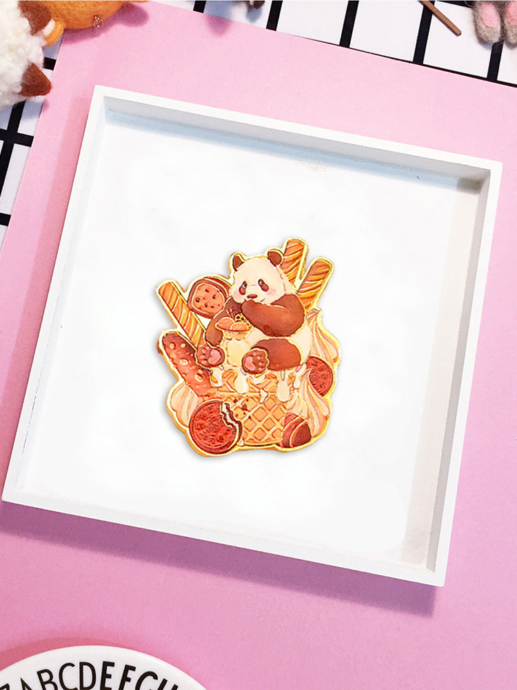 Magnetic Needle Minder Panda Qi Zai Refrigerator Magnet for Cross Stitch Sewing