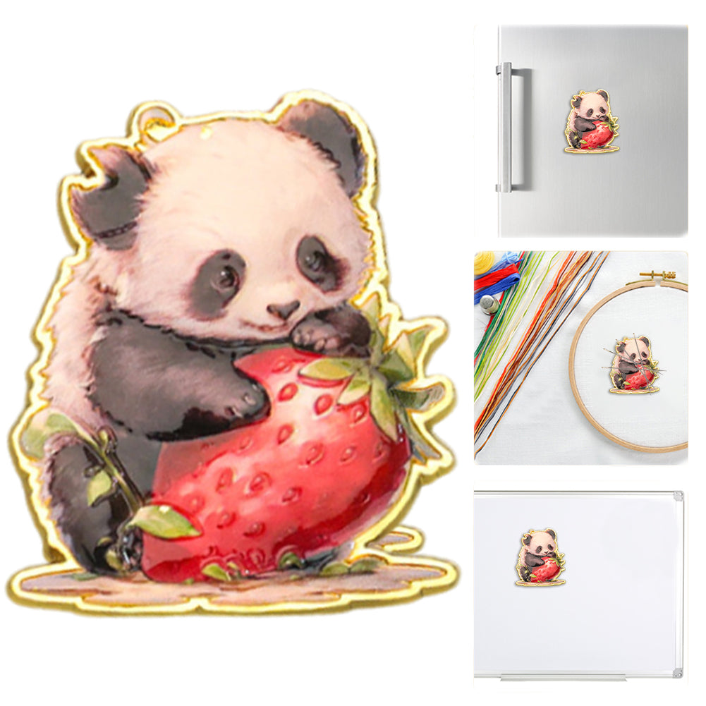 Magnetic Needle Minder Panda A Bao Refrigerator Magnet for Cross Stitch Sewing
