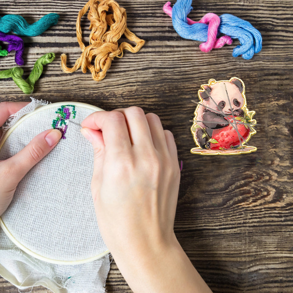 Magnetic Needle Minder Panda A Bao Refrigerator Magnet for Cross Stitch Sewing