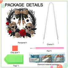 Load image into Gallery viewer, Acrylic Special Shape Skull Rose DIY Diamond Painting Garland Pendant Kit
