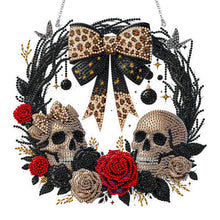 Load image into Gallery viewer, Acrylic Special Shape Skull Rose DIY Diamond Painting Garland Pendant Kit
