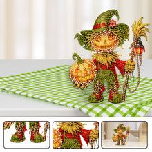 Load image into Gallery viewer, 2D Flat Pumpkin Scarecrow DIY Diamond Painting Kit Acrylic Shaking Head Ornament
