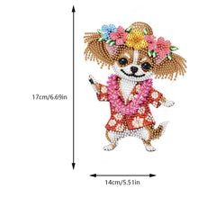 Load image into Gallery viewer, 2D Flat Vacation Dog DIY Diamond Painting Kit Acrylic Shaking Head Ornament
