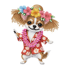 Load image into Gallery viewer, 2D Flat Vacation Dog DIY Diamond Painting Kit Acrylic Shaking Head Ornament
