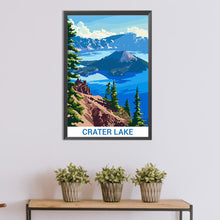 Load image into Gallery viewer, Crater Lake 30*45CM(Canvas) Full Round Drill Diamond Painting
