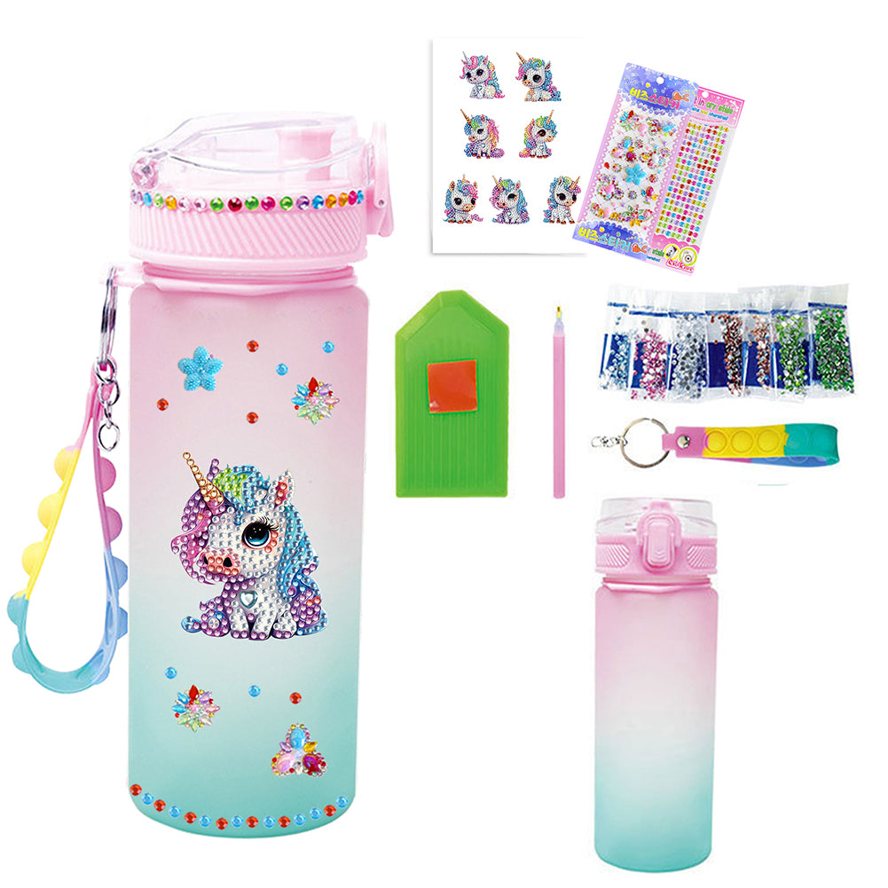 600ml Horse DIY Diamond Painting Cup Kit Diamond Decorate Water Bottle DIY Art