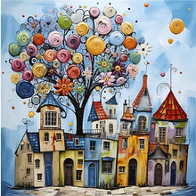 Load image into Gallery viewer, Abstract Colorful House 40*40CM(Canvas) Full Round Drill Diamond Painting
