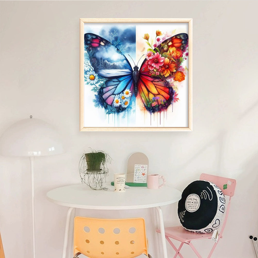 Butterfly - Full 11CT Counted Cross Stitch 45x45CM - Huacan