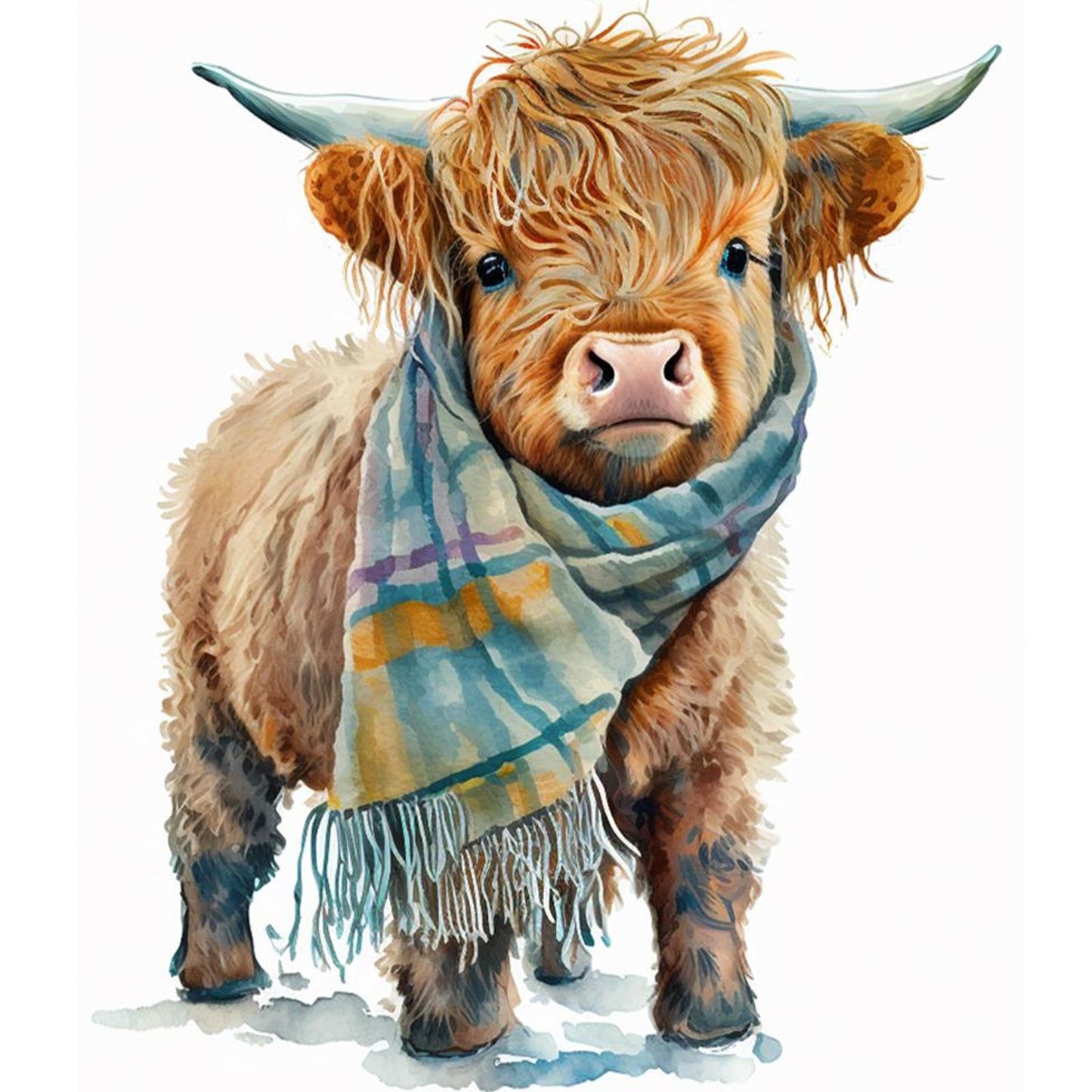 Cute Yak - Full 11CT Counted Cross Stitch 40x45CM - Huacan