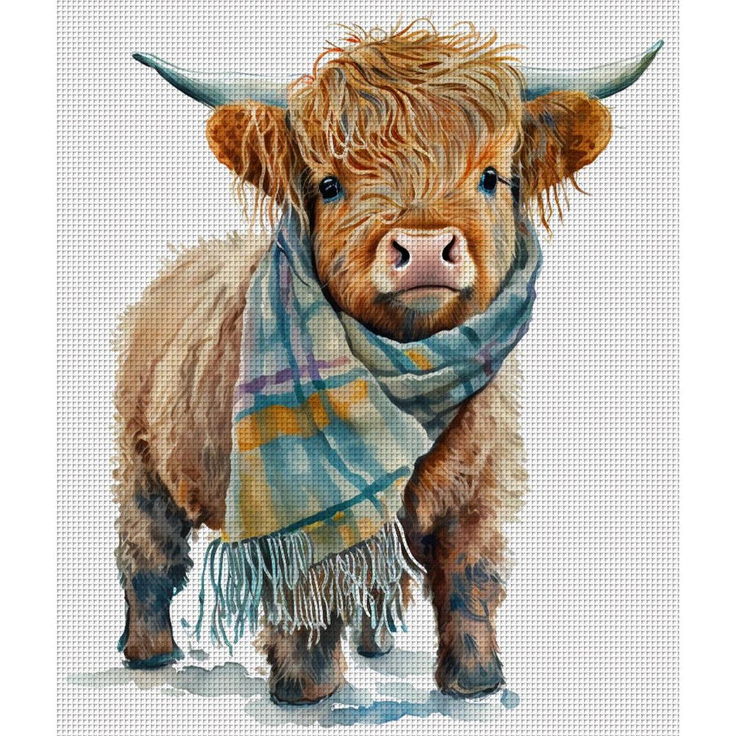 Cute Yak - Full 11CT Counted Cross Stitch 40x45CM - Huacan
