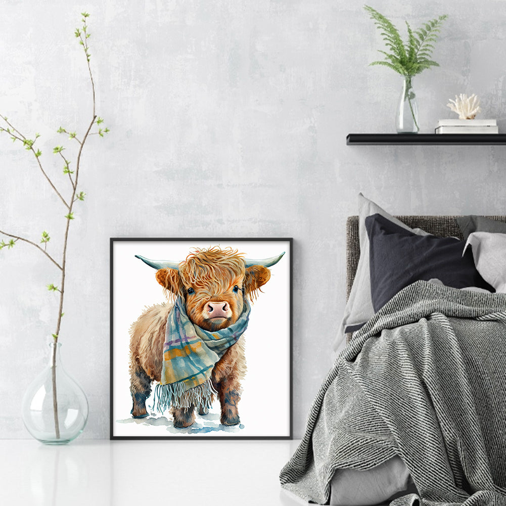 Cute Yak - Full 11CT Counted Cross Stitch 40x45CM - Huacan