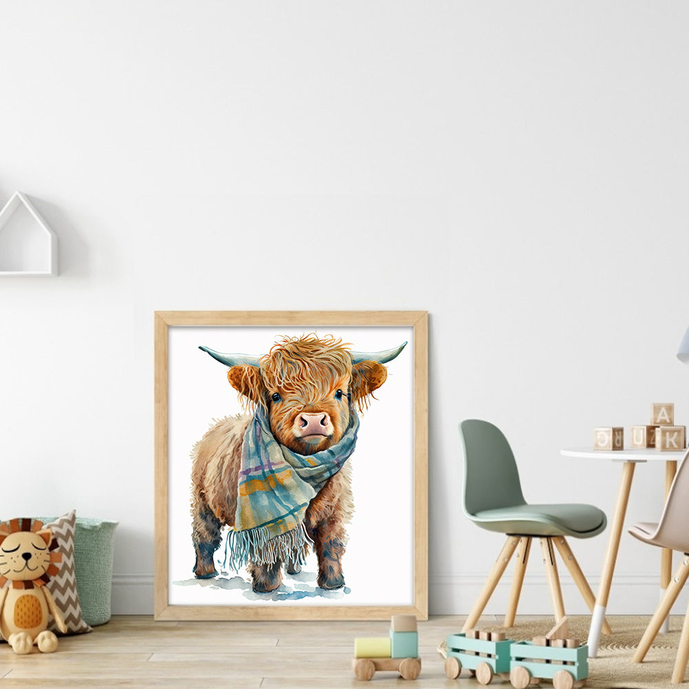 Cute Yak - Full 11CT Counted Cross Stitch 40x45CM - Huacan