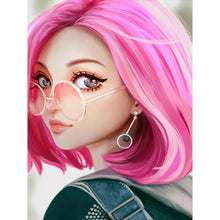 Load image into Gallery viewer, Pink-Haired Girl 30*40CM(Canvas) Full Round Drill Diamond Painting
