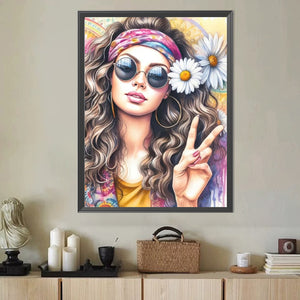 Free-Spirited Girl 40*50CM(Canvas) Full Round Drill Diamond Painting