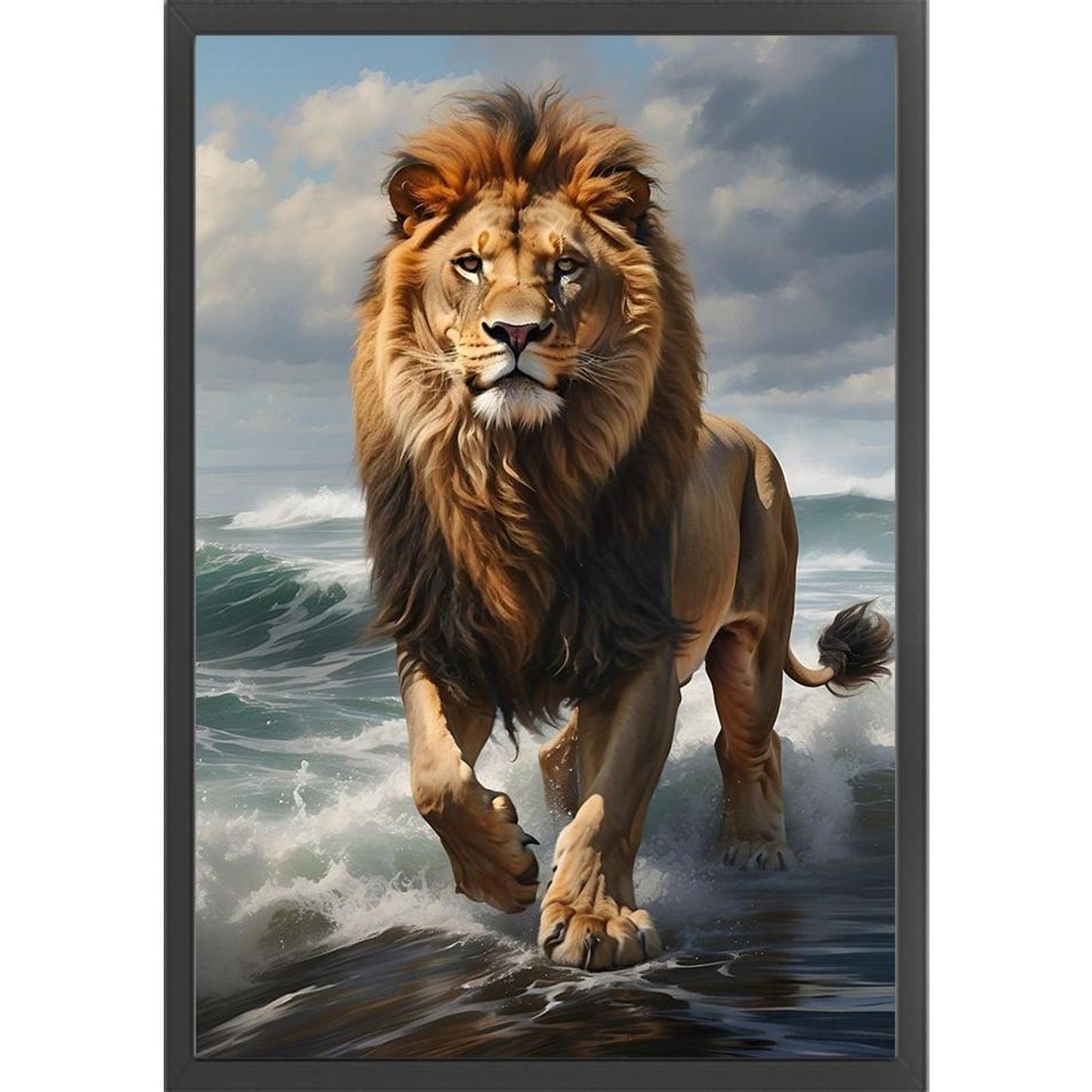 Lion - Full 11CT Stamped Cross Stitch 40x60CM - Huacan