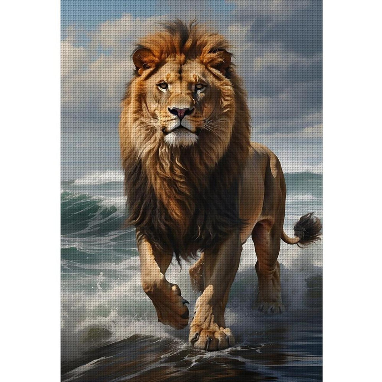 Lion - Full 11CT Stamped Cross Stitch 40x60CM - Huacan