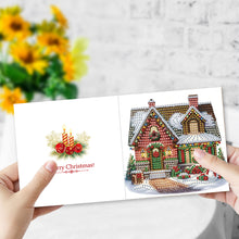 Load image into Gallery viewer, Christmas 12PCS DIY Snowman Diamond Art Greeting Cards Congratulations Cards &amp; Gifts
