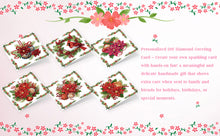 Load image into Gallery viewer, Christmas 6PCS DIY Red Flower Diamond Art Greeting Cards Congratulations Cards &amp; Gifts
