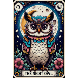 Night Owl 40*60CM(Picture) Full Round Drill Diamond Painting