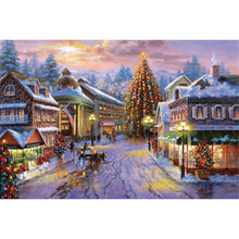 Load image into Gallery viewer, Christmas Town 60*40CM(Picture) Full Round Drill Diamond Painting
