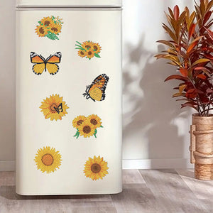 8pcs DIY Sunflower Diamond Art Fridge Magnet Kit Diamond Painting Magnets
