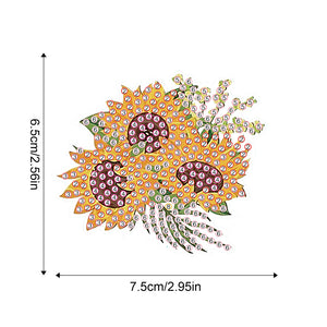 8pcs DIY Sunflower Diamond Art Fridge Magnet Kit Diamond Painting Magnets