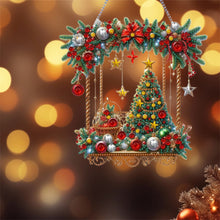 Load image into Gallery viewer, Christmas Xmas Tree 2D Flat DIY Diamond Painting Art Pendant Wall Door Decoration
