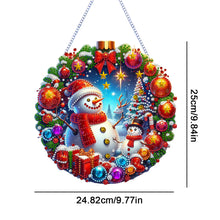 Load image into Gallery viewer, Christmas Xmas Snowman 2D Flat DIY Diamond Painting Art Pendant Wall Door Decoration
