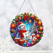 Load image into Gallery viewer, Christmas Xmas Snowman 2D Flat DIY Diamond Painting Art Pendant Wall Door Decoration
