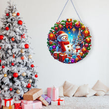 Load image into Gallery viewer, Christmas Xmas Snowman 2D Flat DIY Diamond Painting Art Pendant Wall Door Decoration
