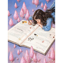 Load image into Gallery viewer, Cartoon Girl Reading 30*40CM(Canvas) Full Round Drill Diamond Painting
