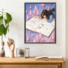 Load image into Gallery viewer, Cartoon Girl Reading 30*40CM(Canvas) Full Round Drill Diamond Painting
